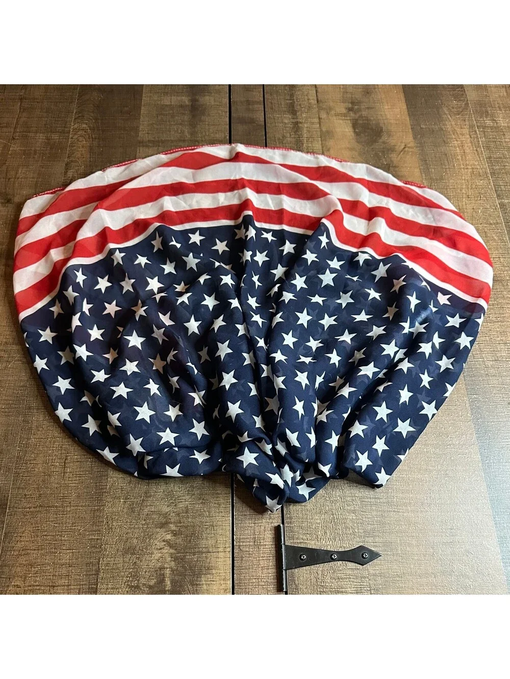 American Flag Patriotic Scarf Wrap Red White Blue Stars Stripes 27x31 USA